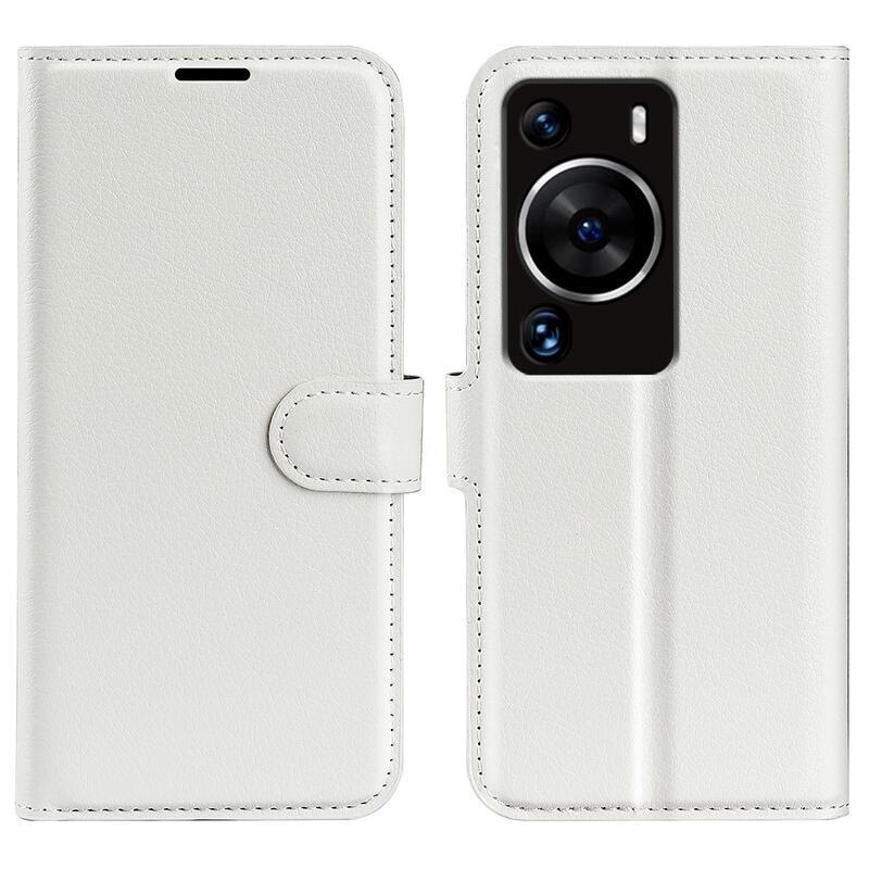 Litchi knížkové pouzdro na Huawei P60 Pro - bílé
