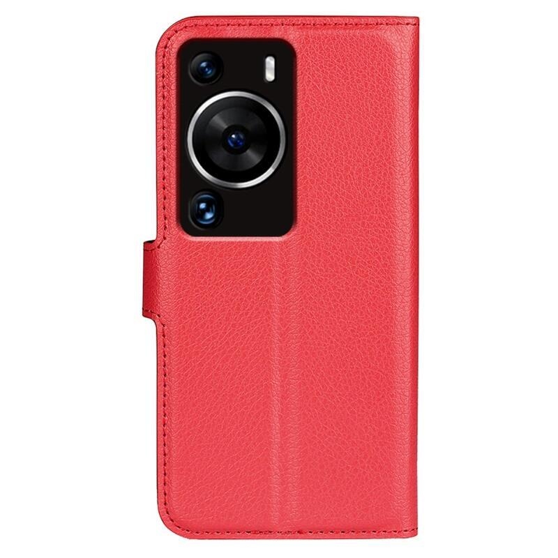 Litchi knížkové pouzdro na Huawei P60 Pro - červené