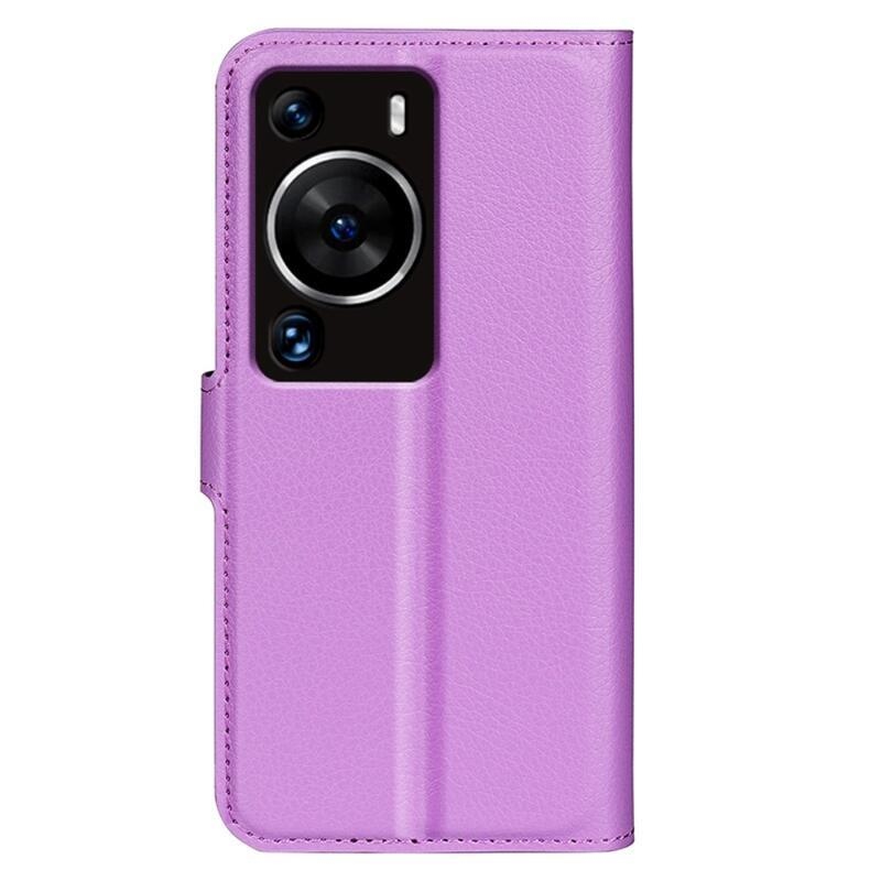 Litchi knížkové pouzdro na Huawei P60 Pro - fialové