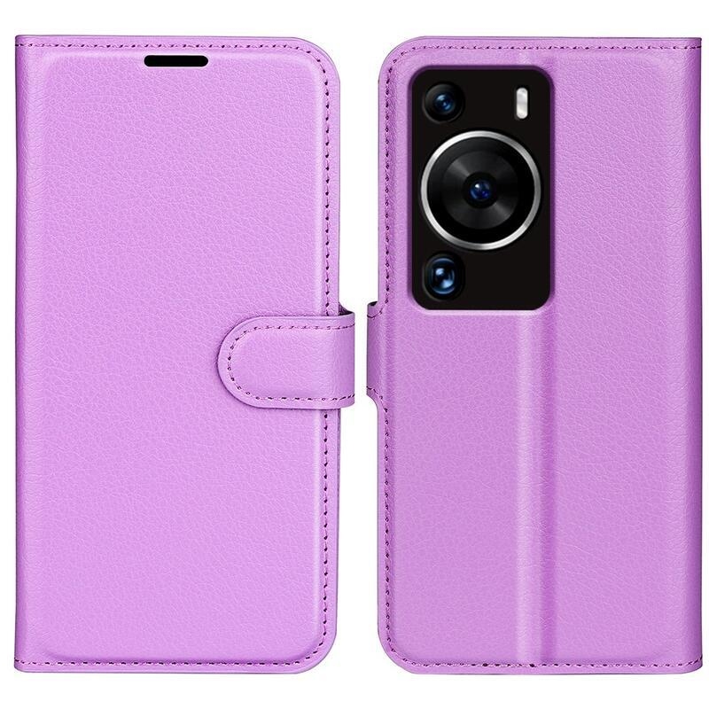 Litchi knížkové pouzdro na Huawei P60 Pro - fialové