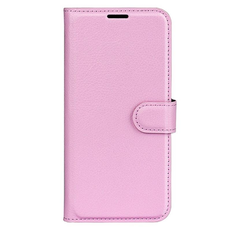 Litchi knížkové pouzdro na Huawei P60 Pro - růžové