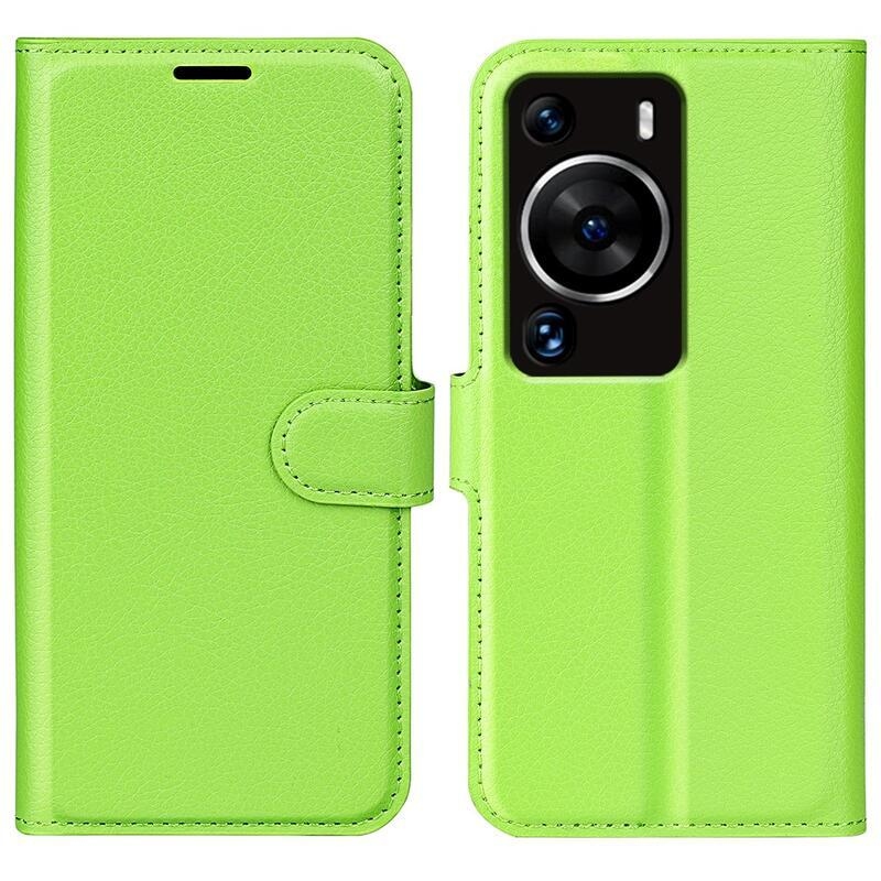 Litchi knížkové pouzdro na Huawei P60 Pro - zelené