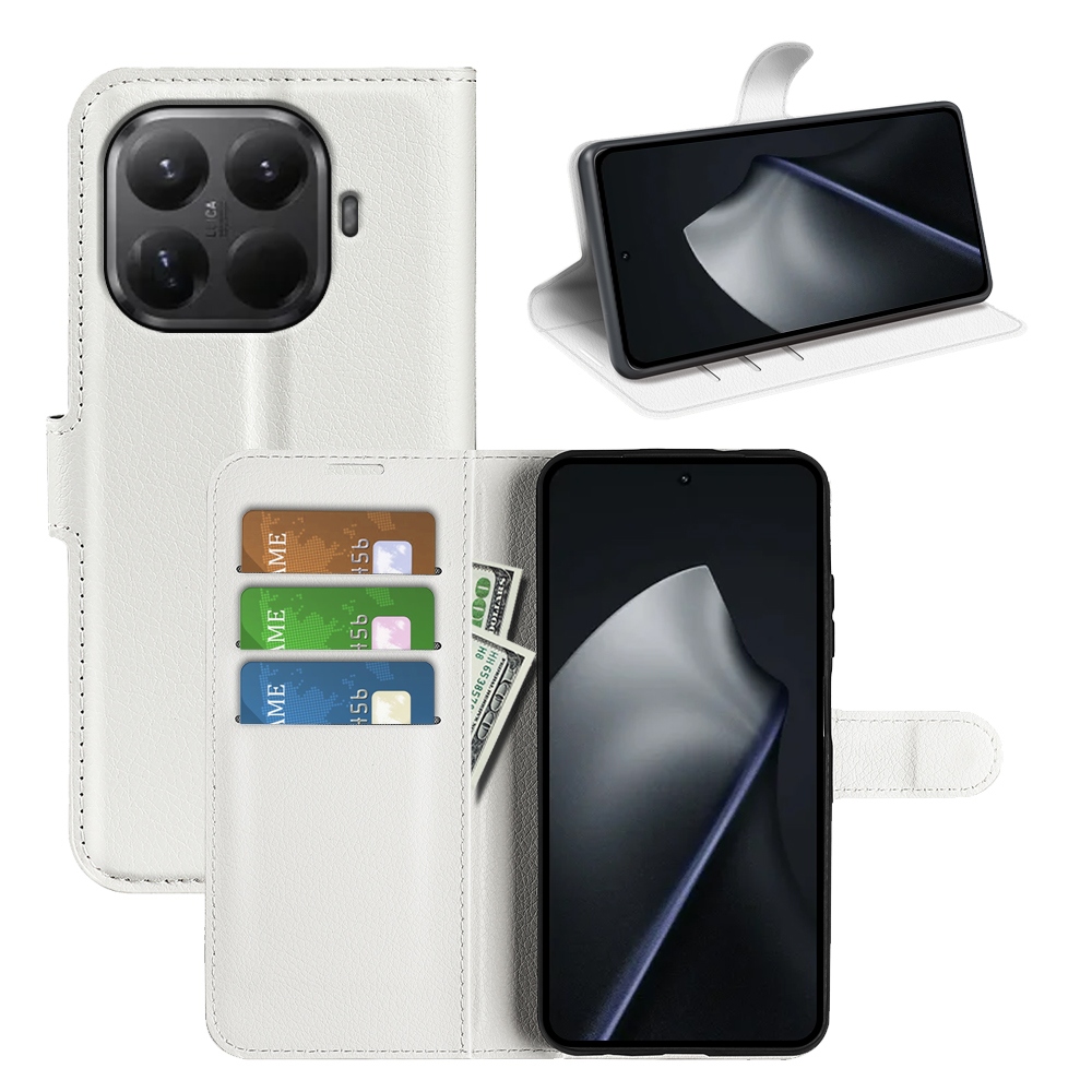 Litchi knížkové pouzdro na mobil Xiaomi 17T - bílé