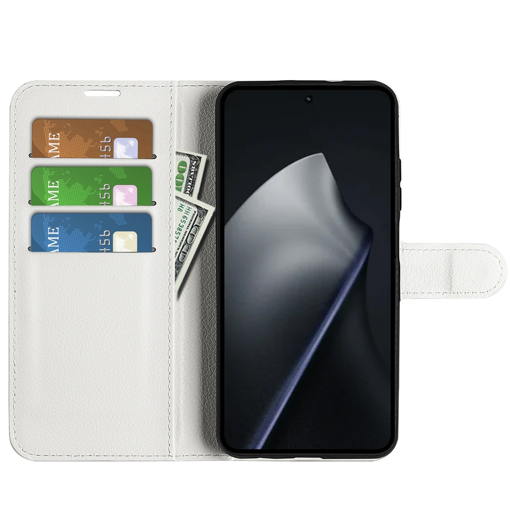 Litchi knížkové pouzdro na mobil Xiaomi 17T - bílé