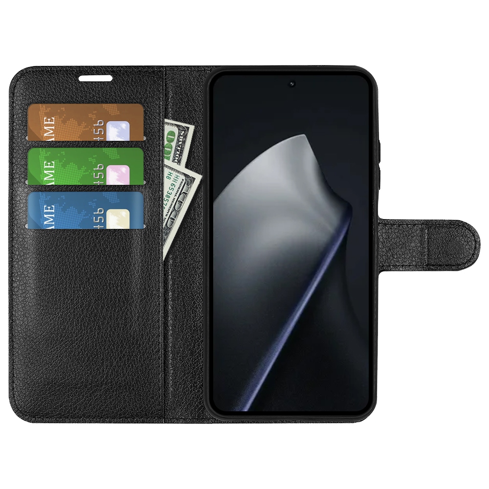 Litchi knížkové pouzdro na mobil Xiaomi 17T - černé