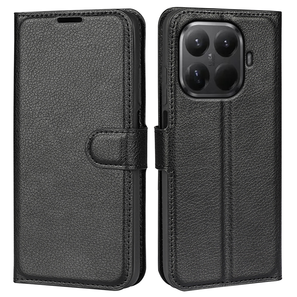 Litchi knížkové pouzdro na mobil Xiaomi 17T - černé