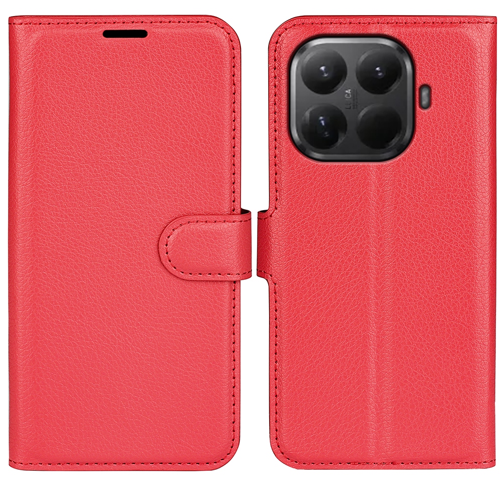 Litchi knížkové pouzdro na mobil Xiaomi 17T - červené