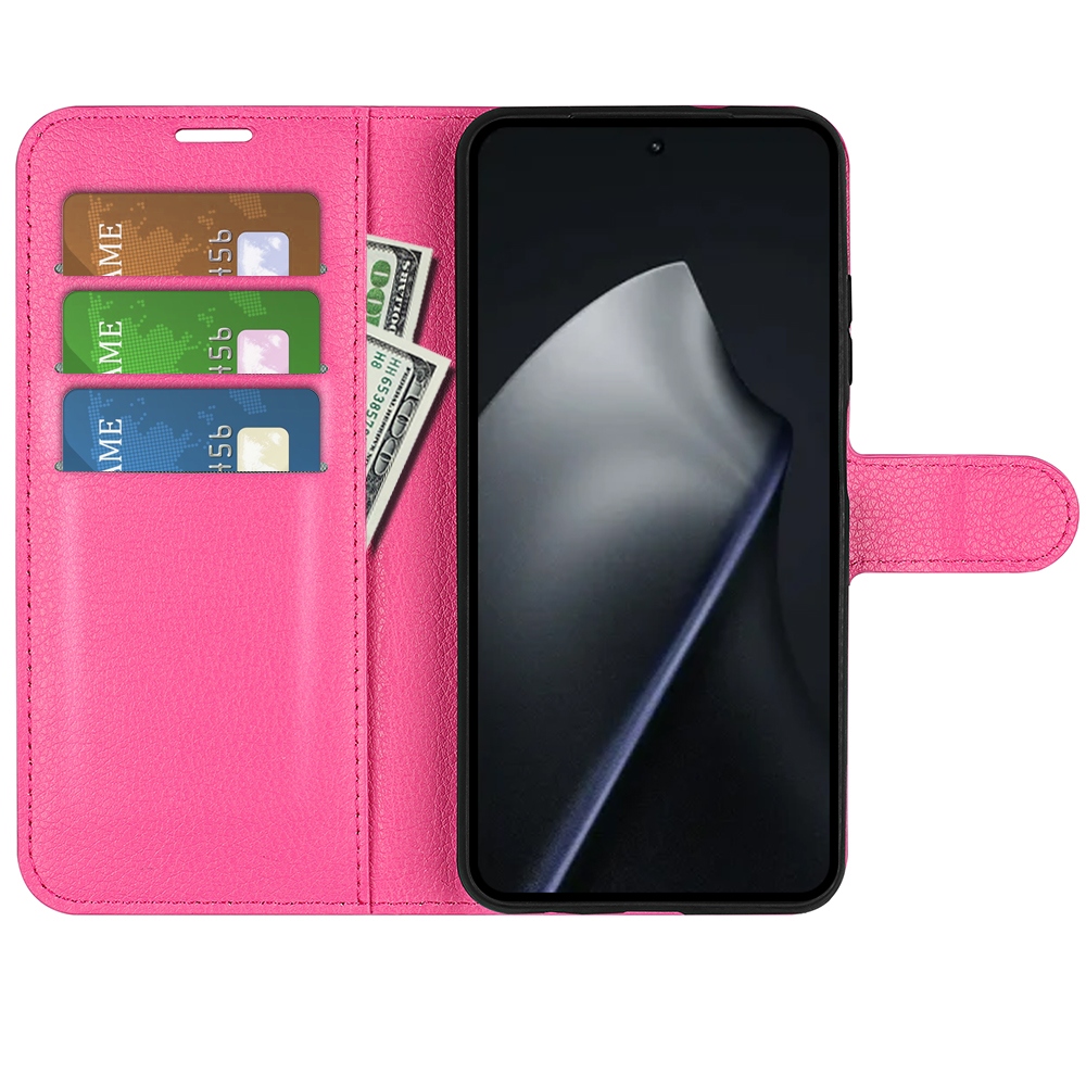 Litchi knížkové pouzdro na mobil Xiaomi 17T - rose