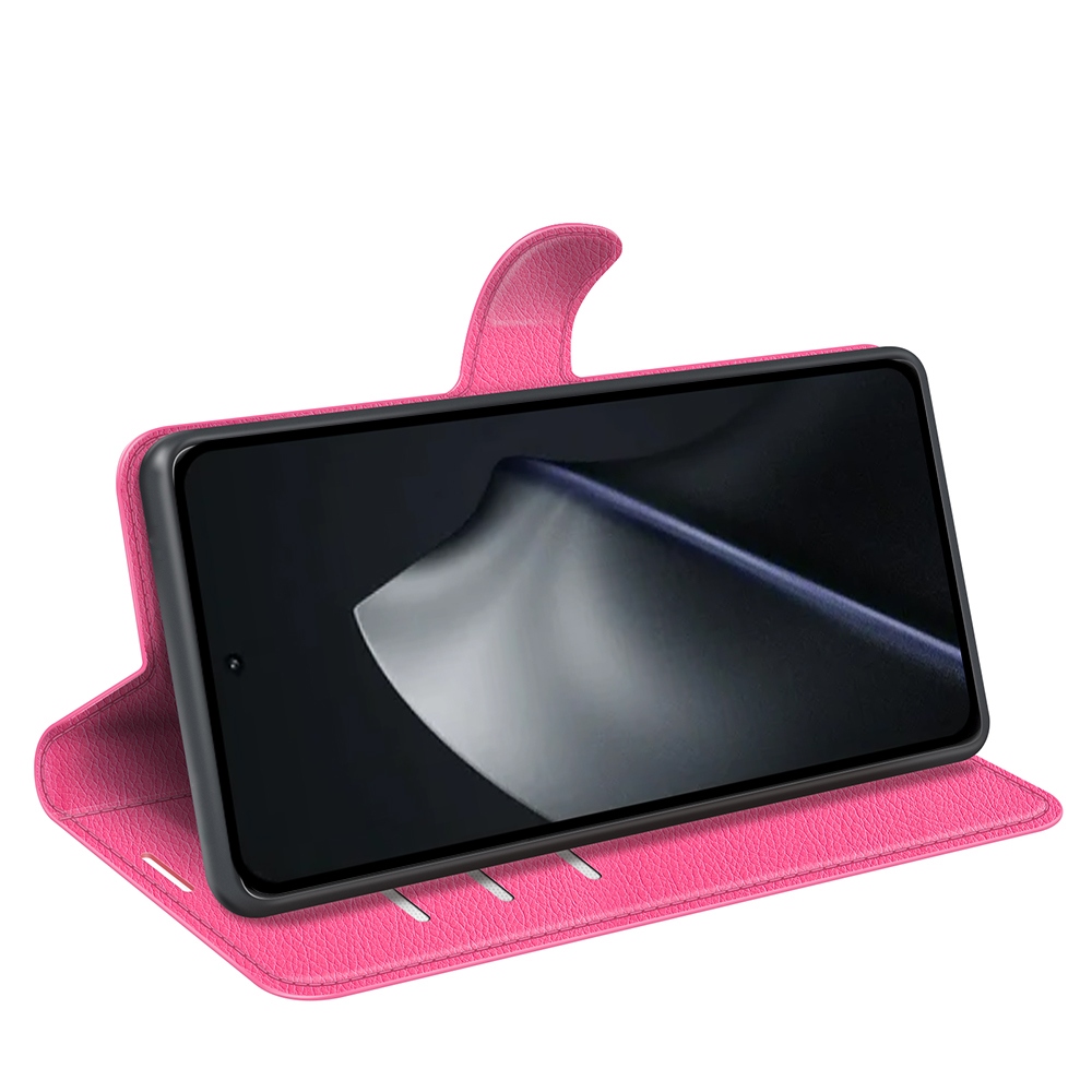 Litchi knížkové pouzdro na mobil Xiaomi 17T - rose