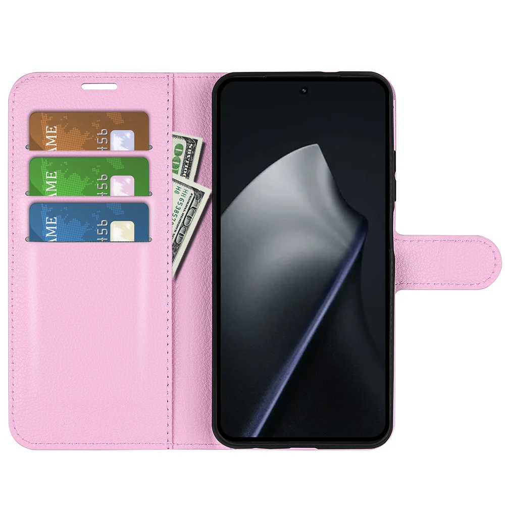 Litchi knížkové pouzdro na mobil Xiaomi 17T - růžové