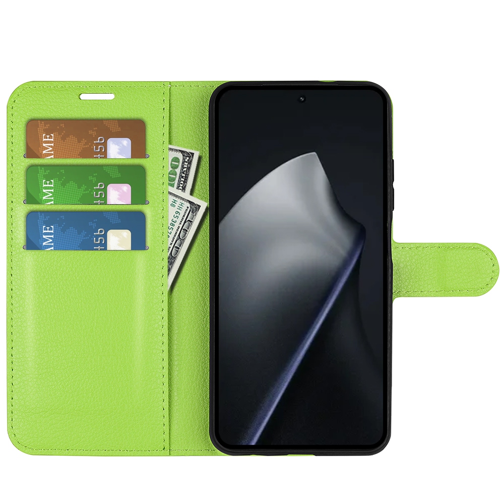 Litchi knížkové pouzdro na mobil Xiaomi 17T - zelené