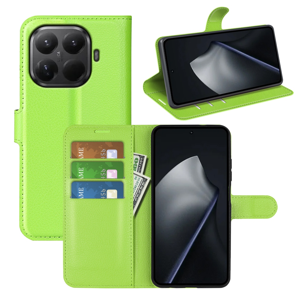 Litchi knížkové pouzdro na mobil Xiaomi 17T - zelené