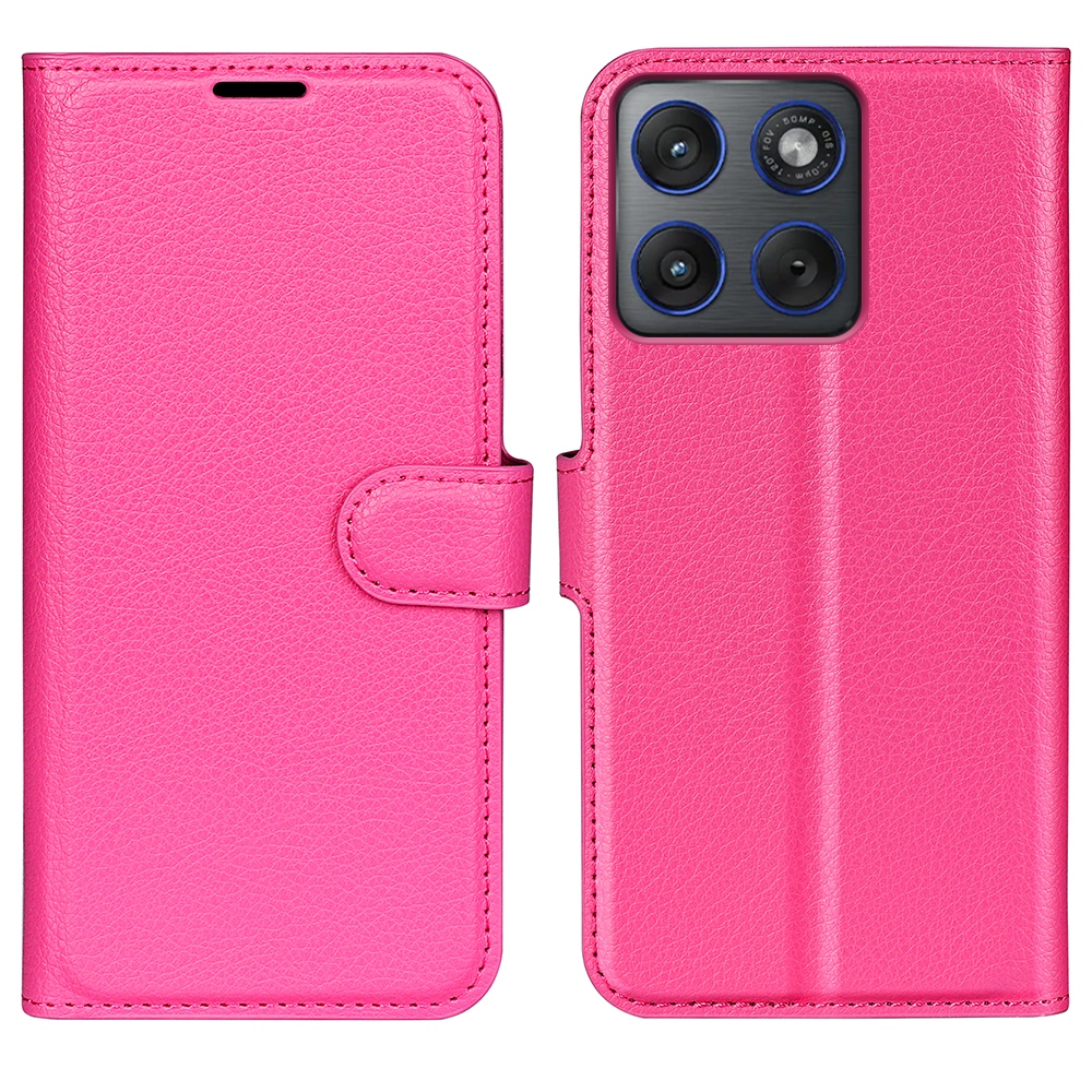 Litchi knížkové pouzdro na Motorola Edge 70 5G - rose