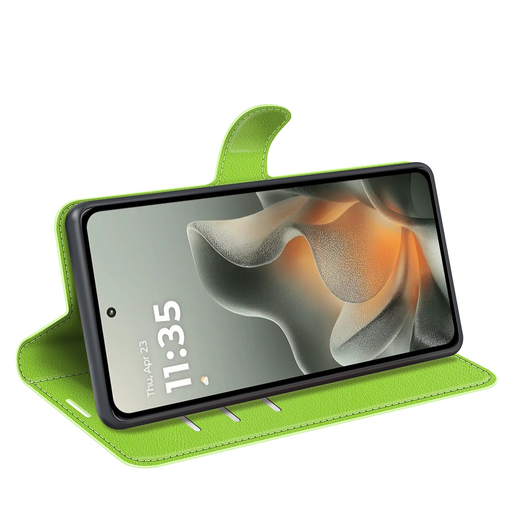 Litchi knížkové pouzdro na Motorola Edge 70 5G - zelené