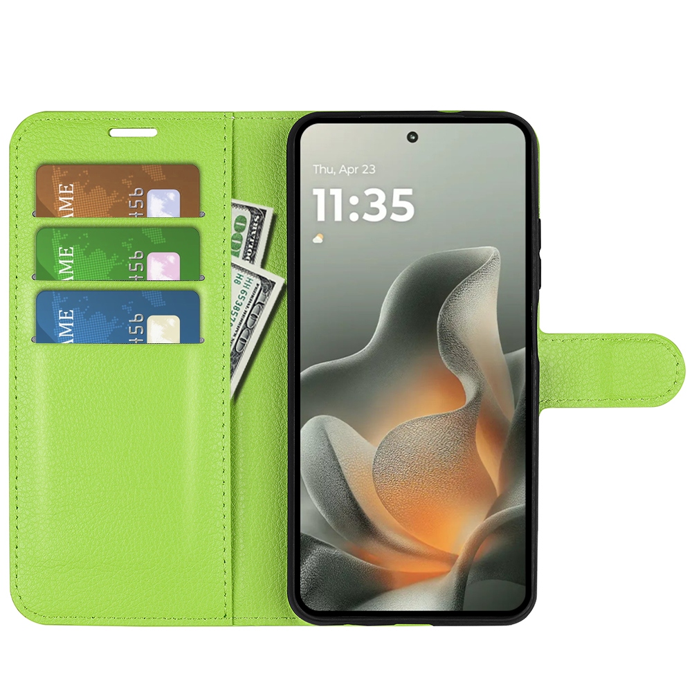 Litchi knížkové pouzdro na Motorola Edge 70 5G - zelené
