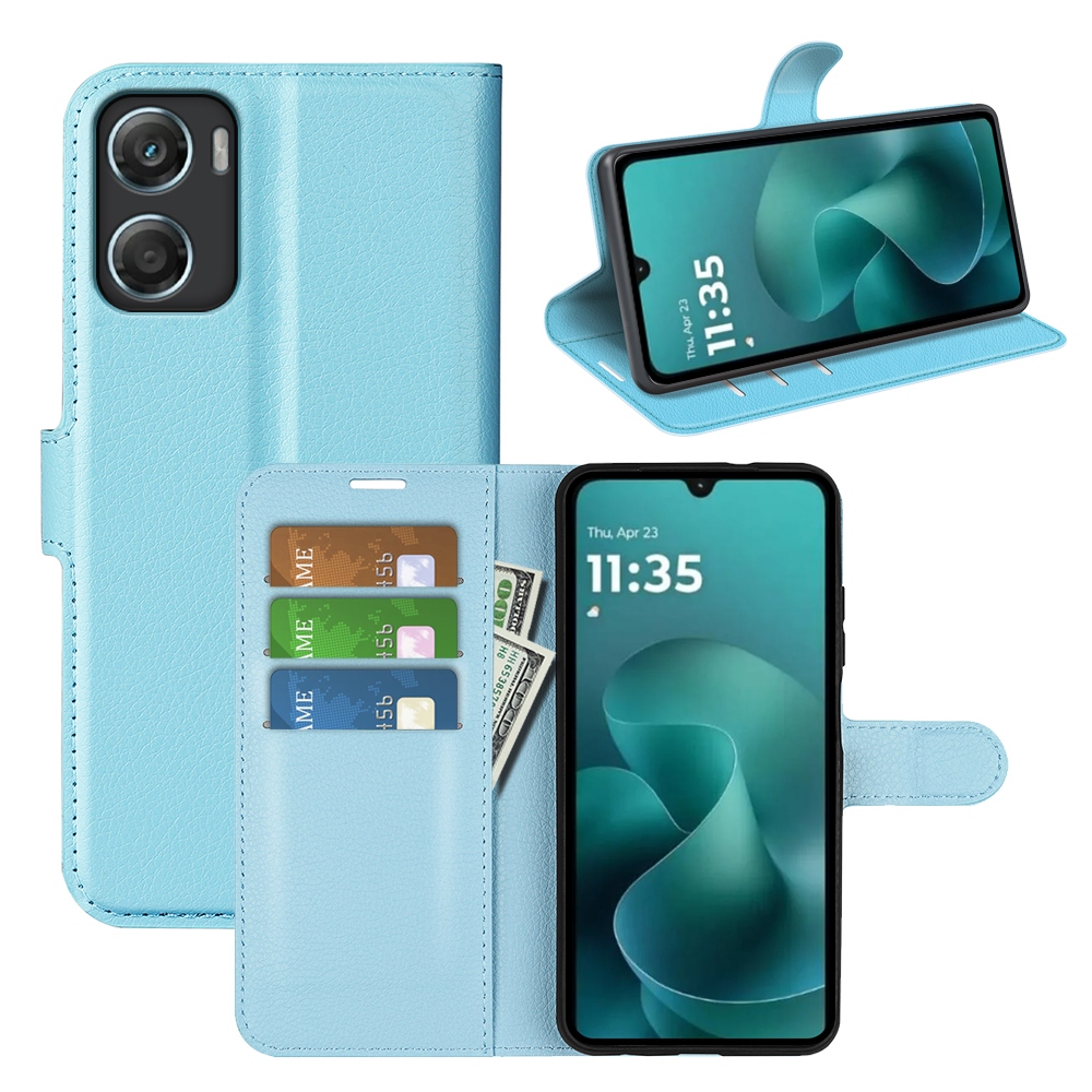 Litchi knížkové pouzdro na Motorola Moto G06 - modré