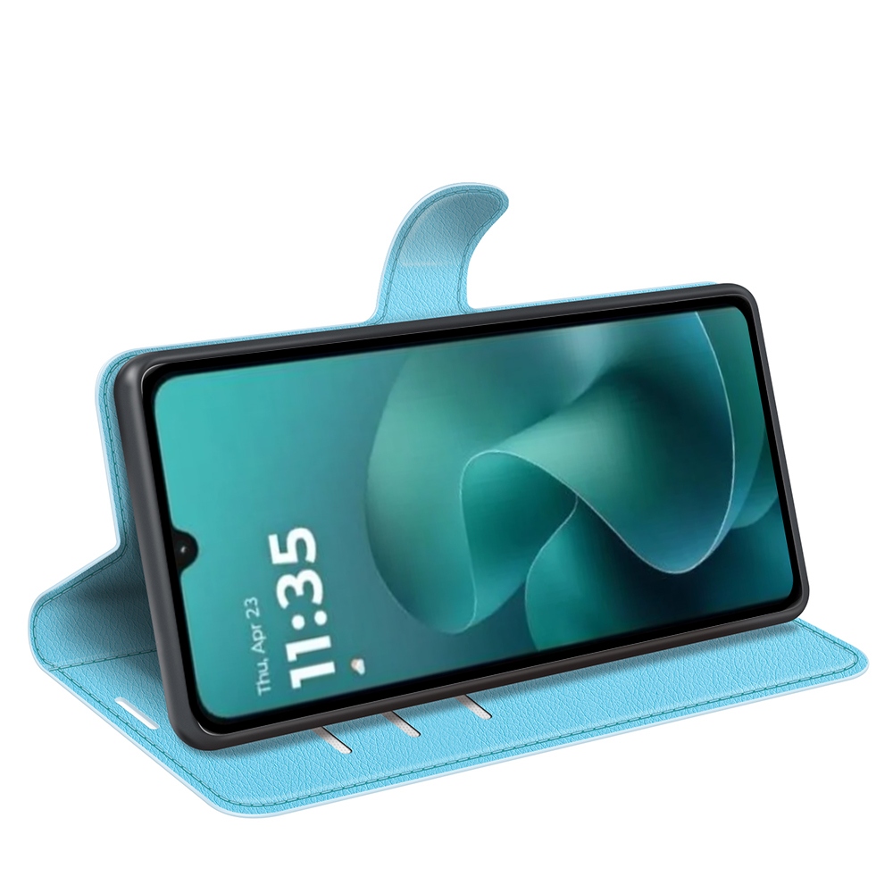 Litchi knížkové pouzdro na Motorola Moto G06 - modré