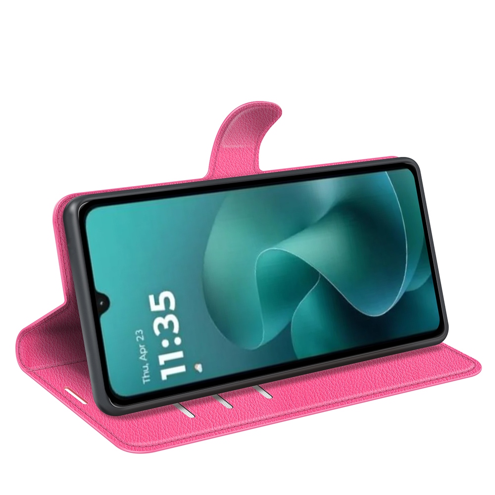 Litchi knížkové pouzdro na Motorola Moto G06 - rose