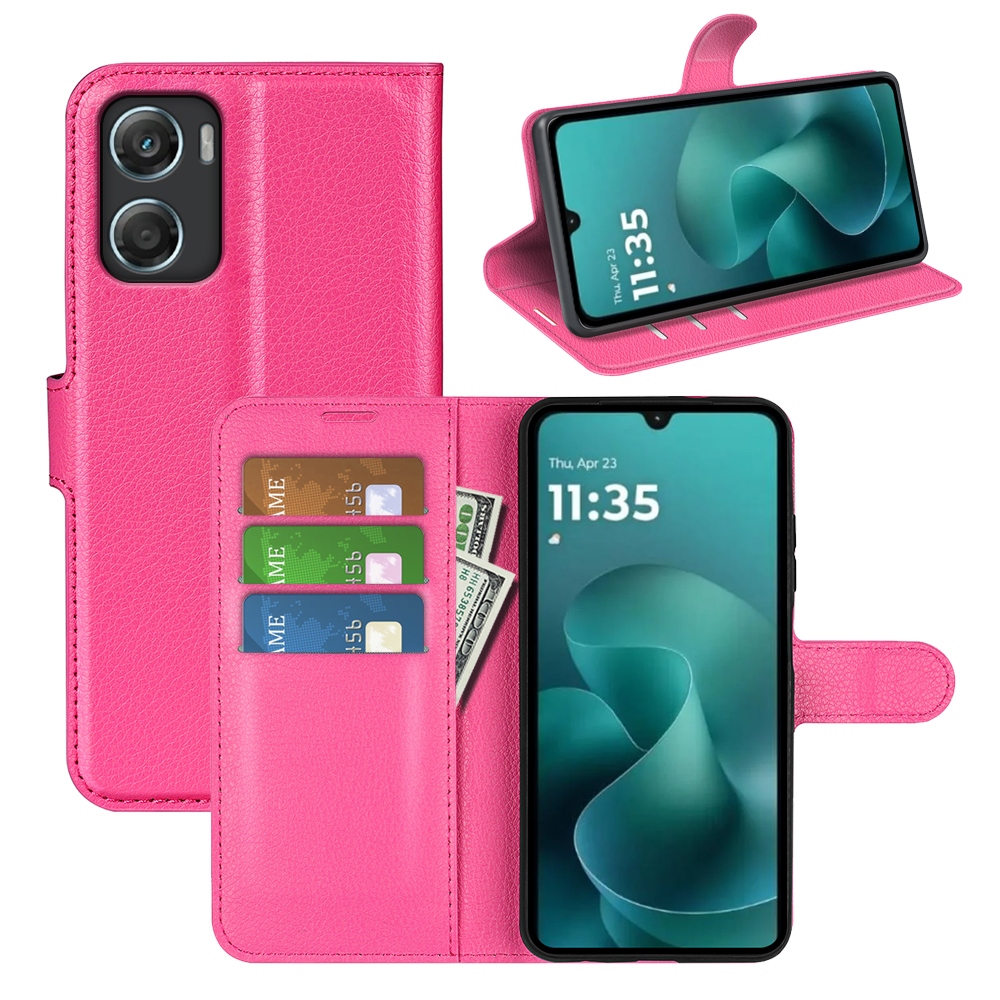 Litchi knížkové pouzdro na Motorola Moto G06 - rose