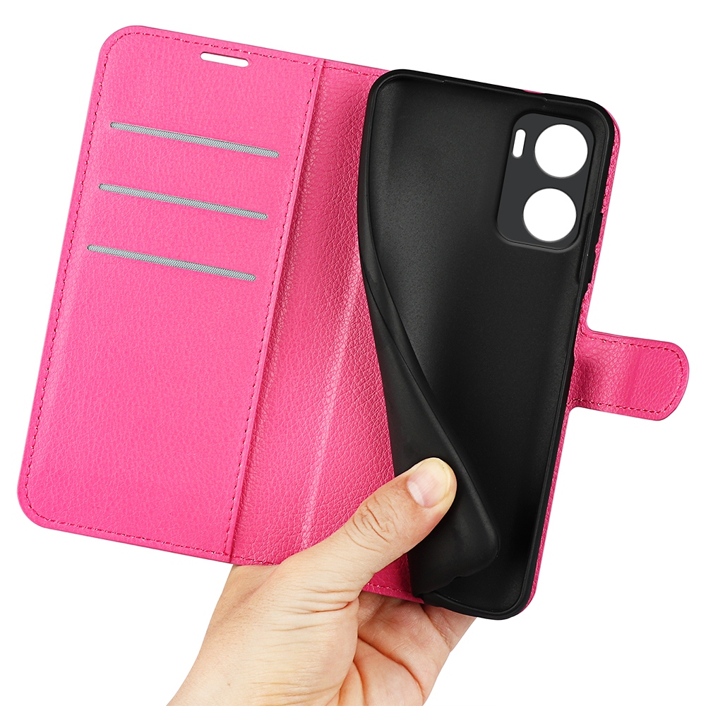 Litchi knížkové pouzdro na Motorola Moto G06 - rose