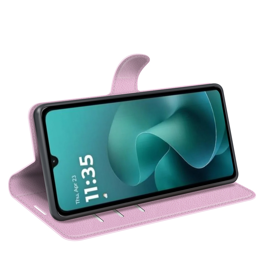 Litchi knížkové pouzdro na Motorola Moto G06 - růžové