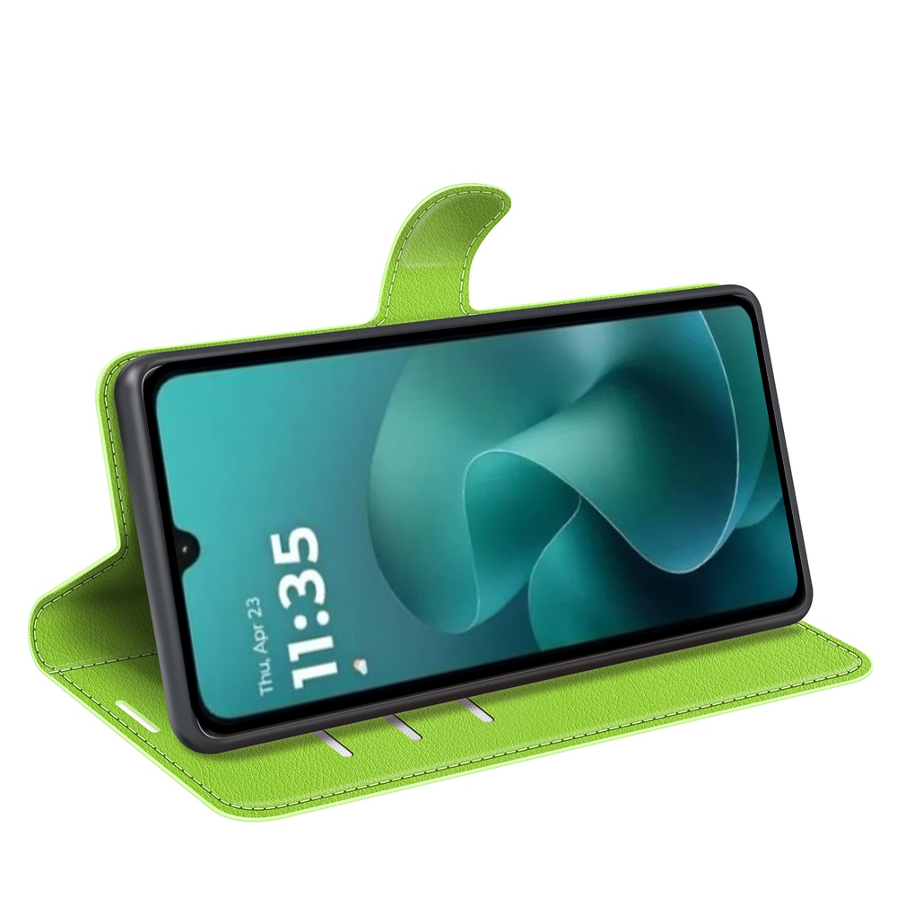 Litchi knížkové pouzdro na Motorola Moto G06 - zelené