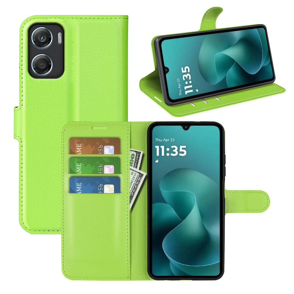 Litchi knížkové pouzdro na Motorola Moto G06 - zelené