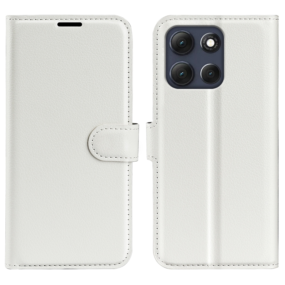Litchi knížkové pouzdro na Motorola Moto G86 5G - bílé