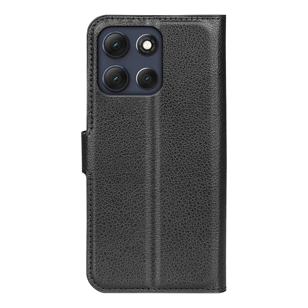Litchi knížkové pouzdro na Motorola Moto G86 5G - černé