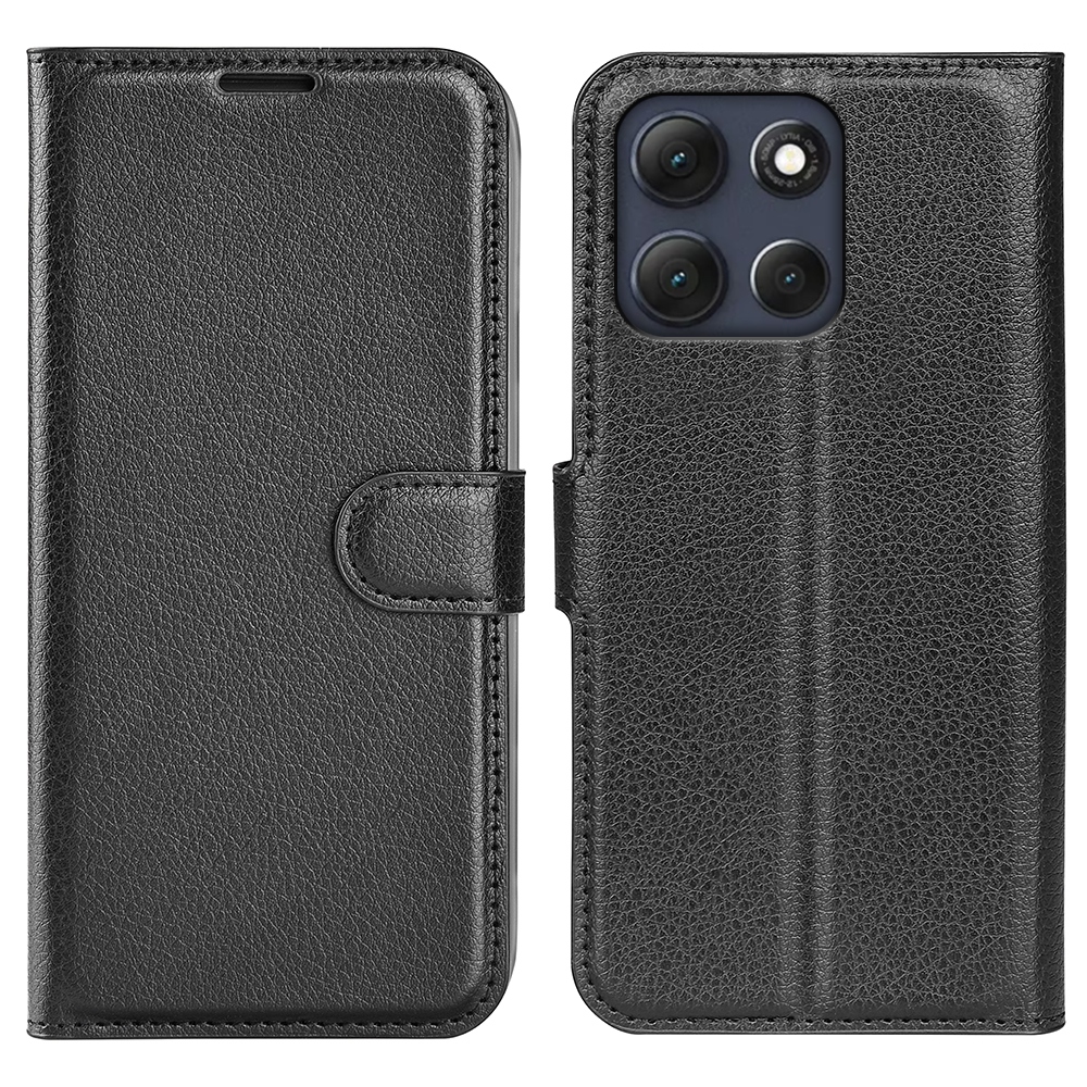 Litchi knížkové pouzdro na Motorola Moto G86 5G - černé