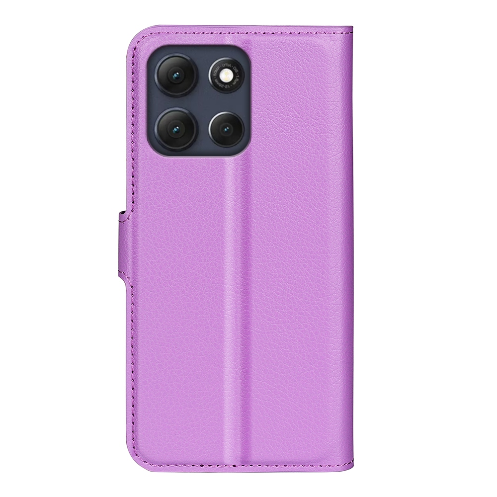 Litchi knížkové pouzdro na Motorola Moto G86 5G - fialové