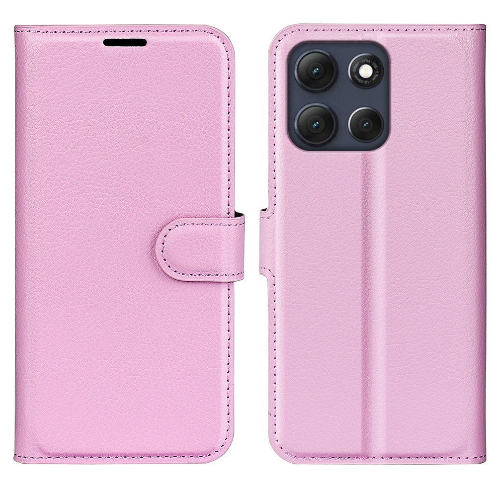 Litchi knížkové pouzdro na Motorola Moto G86 5G - růžové