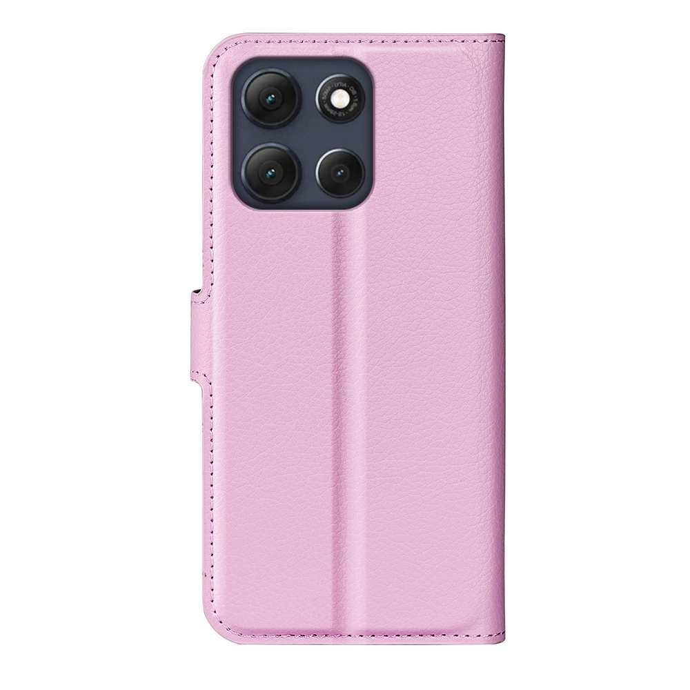 Litchi knížkové pouzdro na Motorola Moto G86 5G - růžové