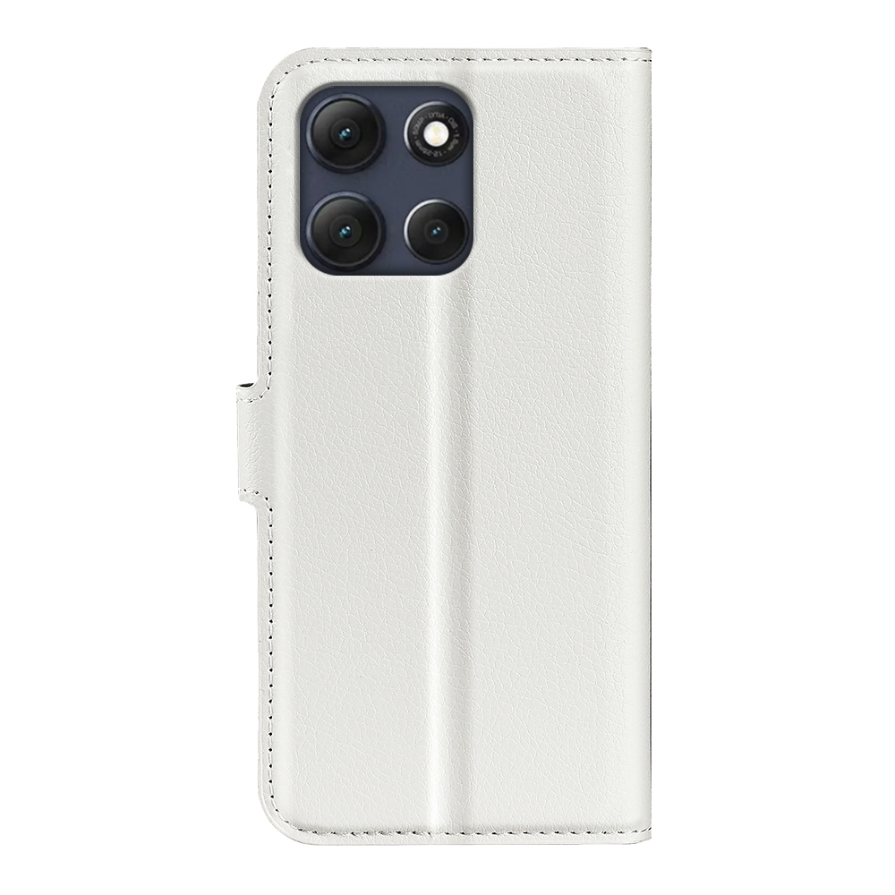 Litchi knížkové pouzdro na Motorola Moto G86 Power 5G - bílé