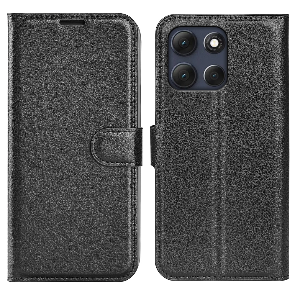 Litchi knížkové pouzdro na Motorola Moto G86 Power 5G - černé