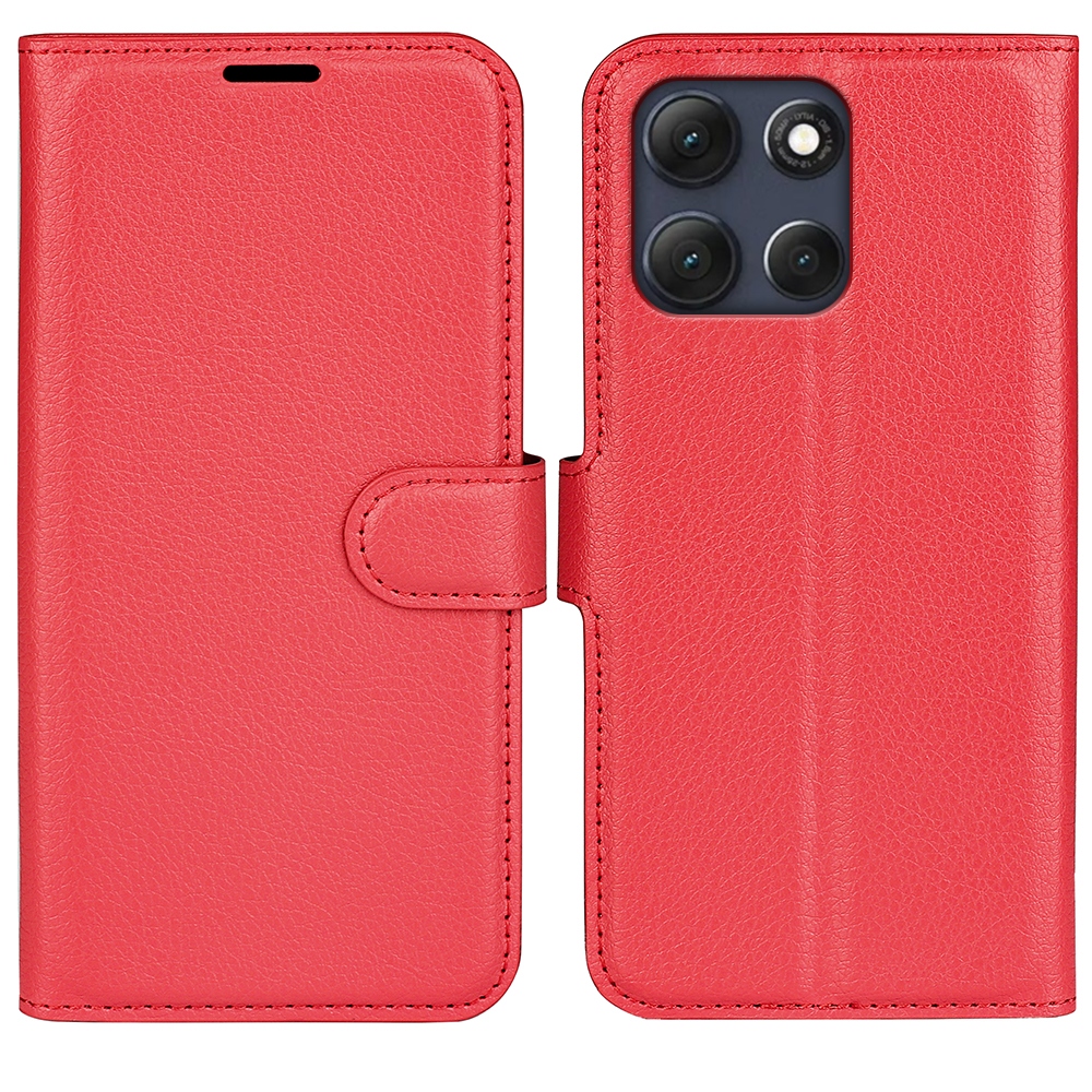 Litchi knížkové pouzdro na Motorola Moto G86 Power 5G - červené