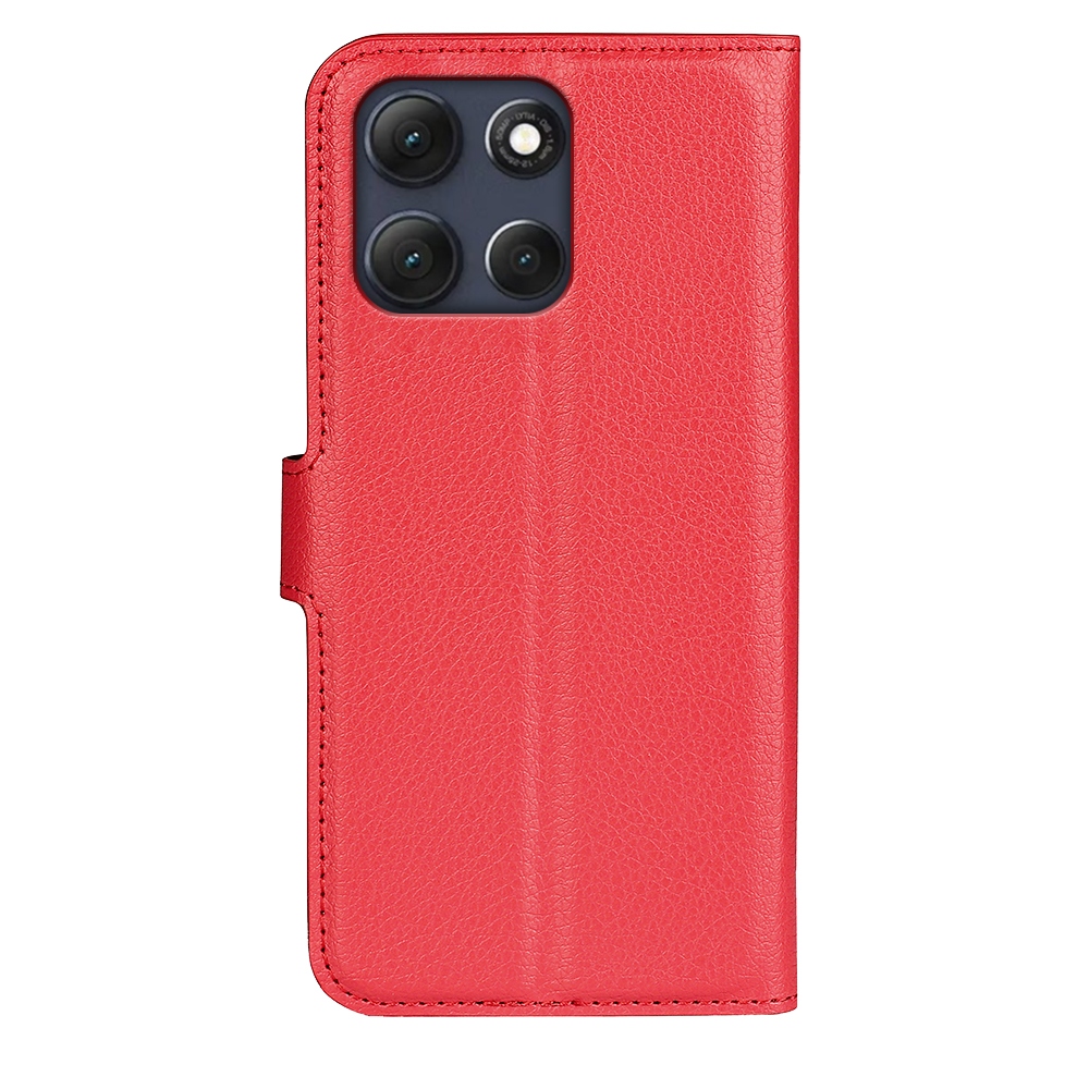 Litchi knížkové pouzdro na Motorola Moto G86 Power 5G - červené