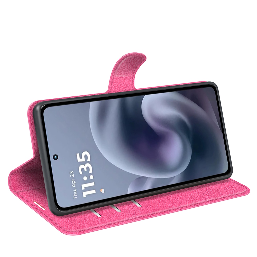 Litchi knížkové pouzdro na Motorola Moto G86 Power 5G - rose