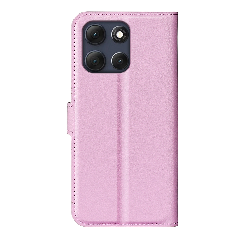 Litchi knížkové pouzdro na Motorola Moto G86 Power 5G - růžové