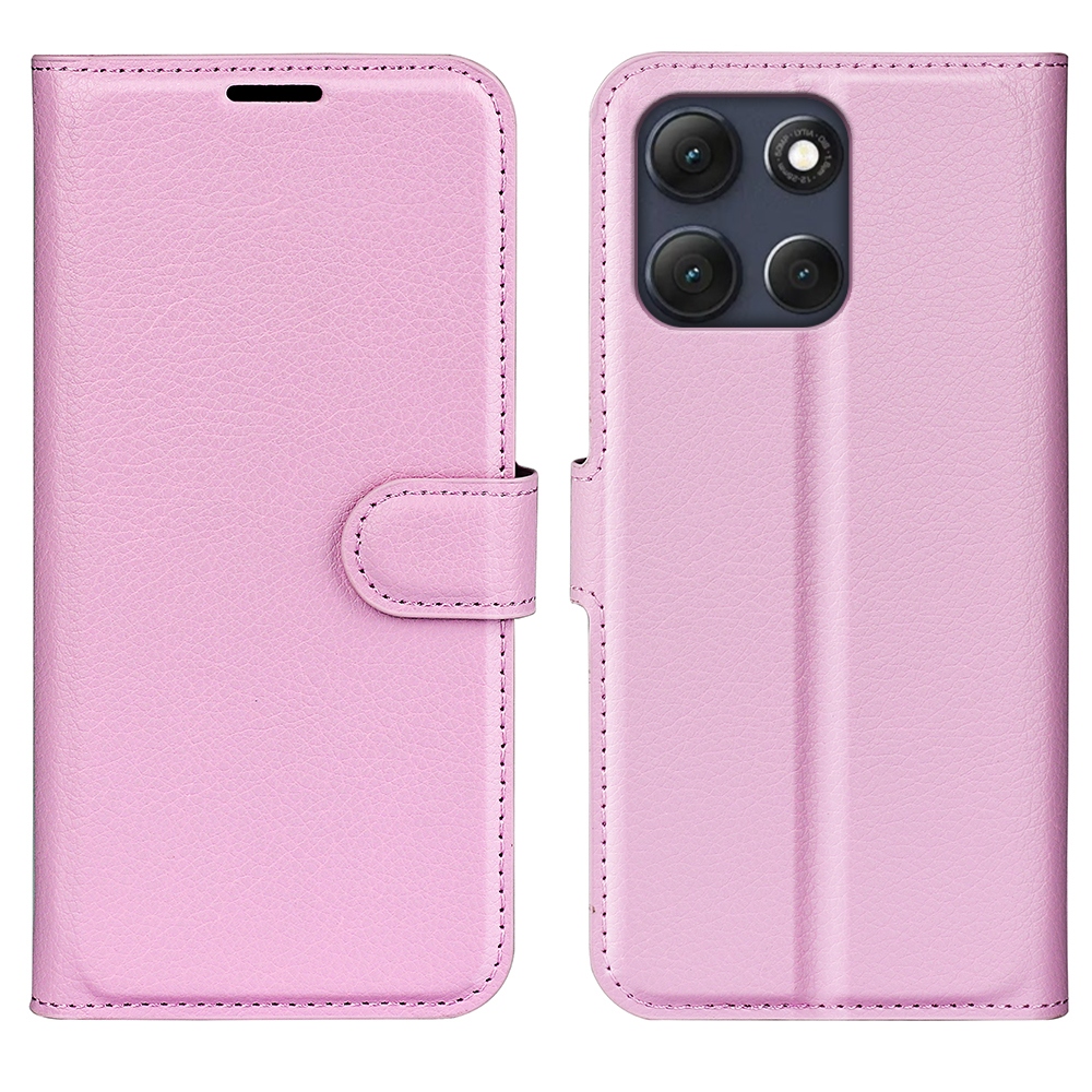 Litchi knížkové pouzdro na Motorola Moto G86 Power 5G - růžové