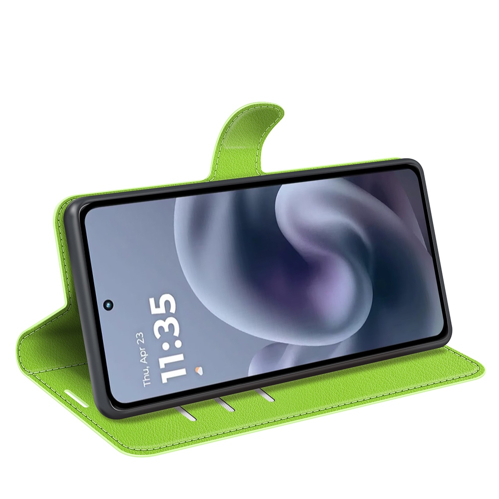 Litchi knížkové pouzdro na Motorola Moto G86 Power 5G - zelené