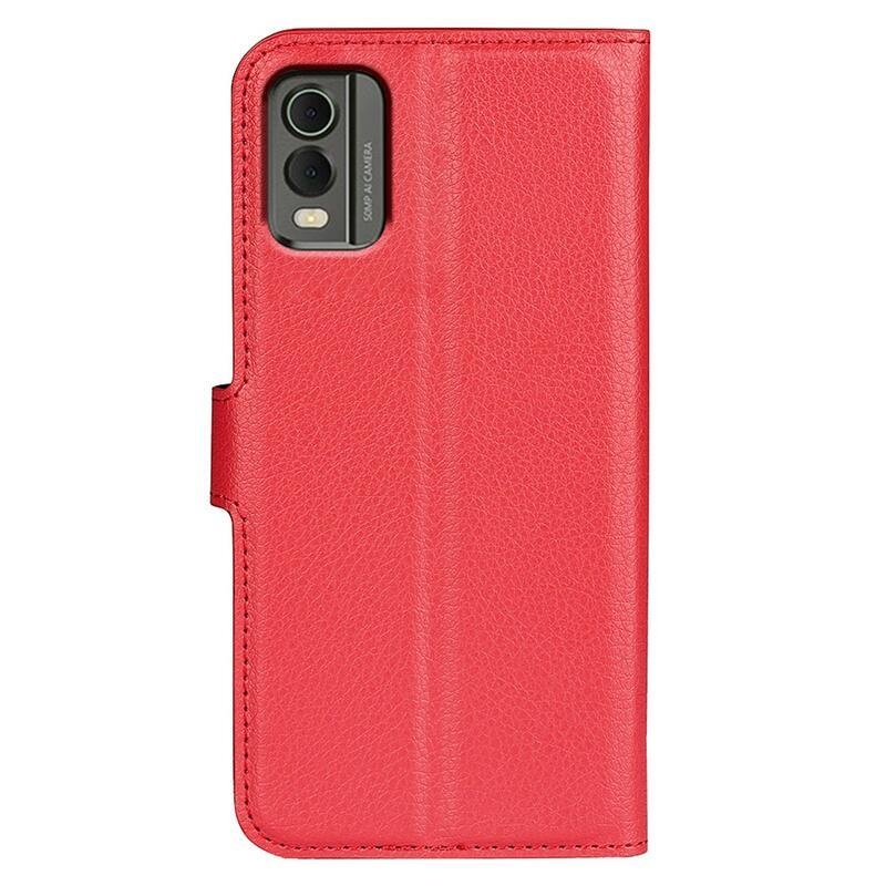 Litchi knížkové pouzdro na Nokia C32 - červené