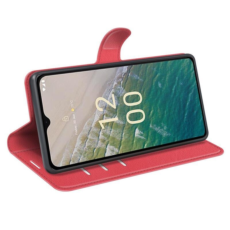 Litchi knížkové pouzdro na Nokia C32 - červené