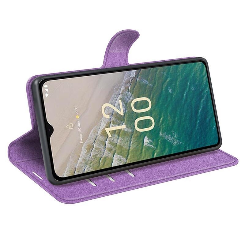 Litchi knížkové pouzdro na Nokia C32 - fialové