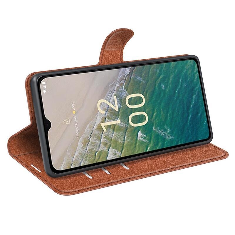 Litchi knížkové pouzdro na Nokia C32 - hnědé