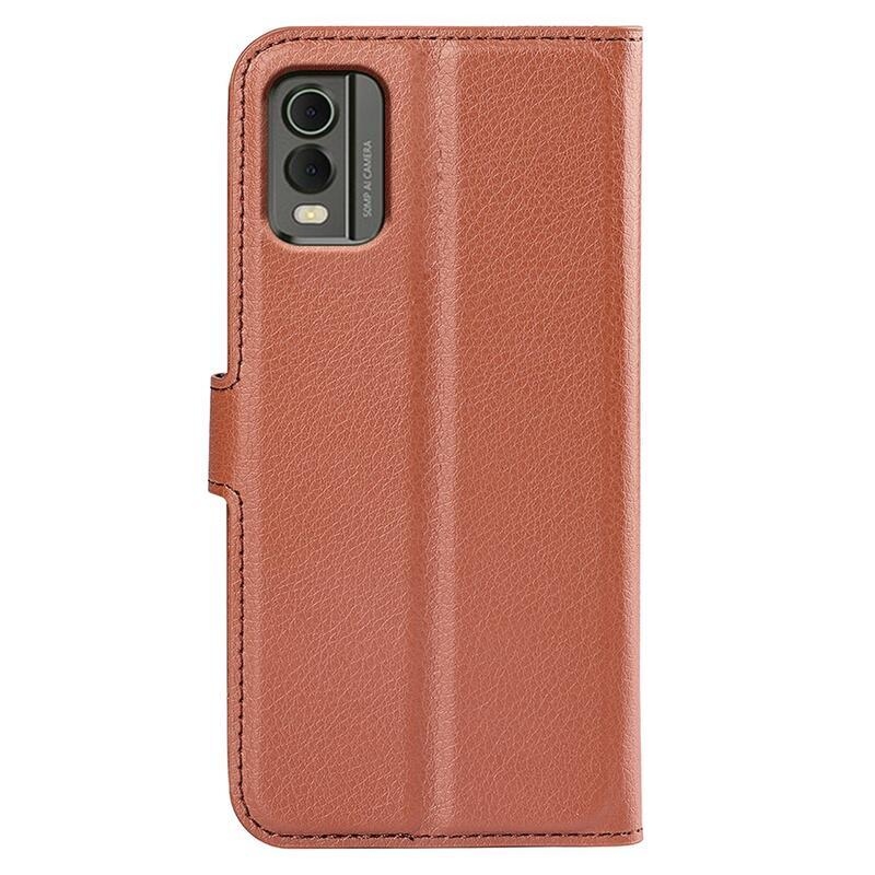 Litchi knížkové pouzdro na Nokia C32 - hnědé