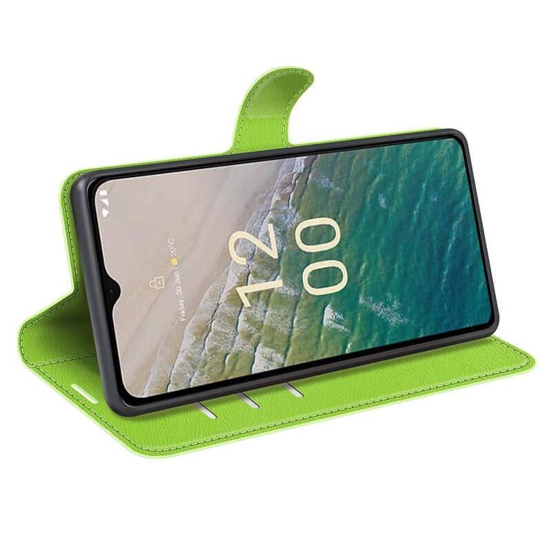 Litchi knížkové pouzdro na Nokia C32 - zelené