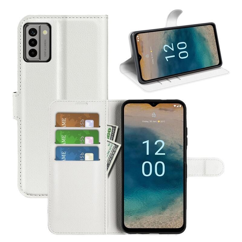Litchi knížkové pouzdro na Nokia G22 - bílé