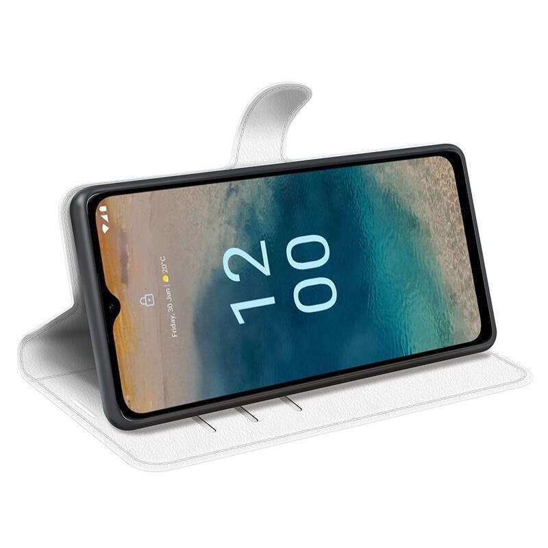 Litchi knížkové pouzdro na Nokia G22 - bílé
