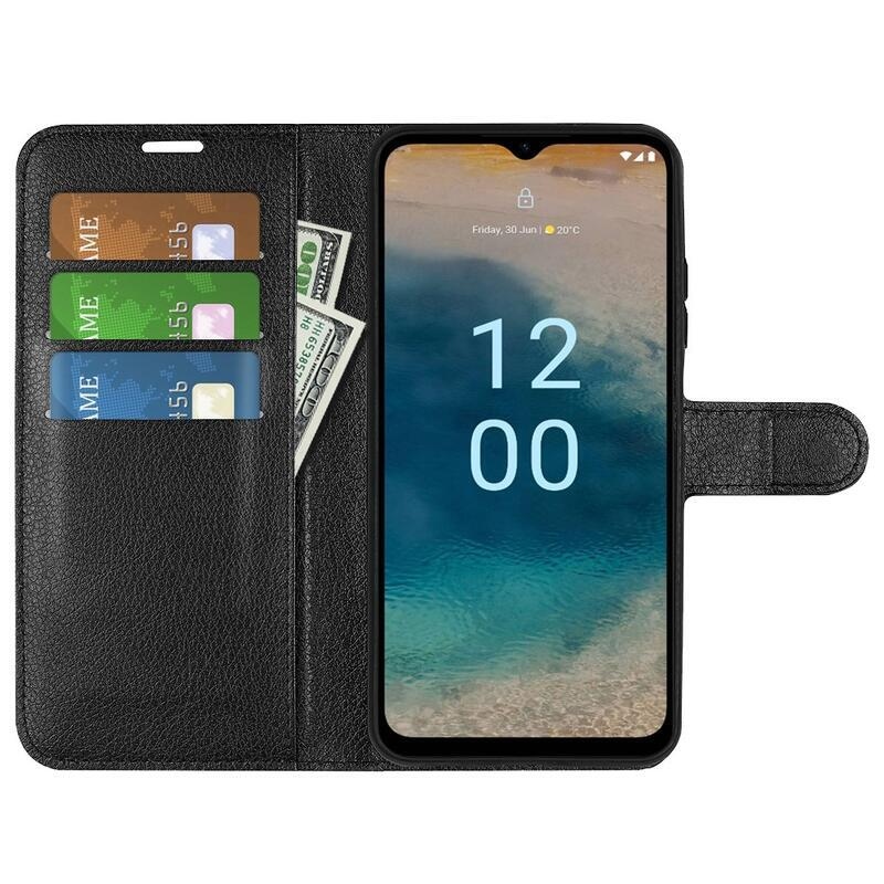 Litchi knížkové pouzdro na Nokia G22 - černé